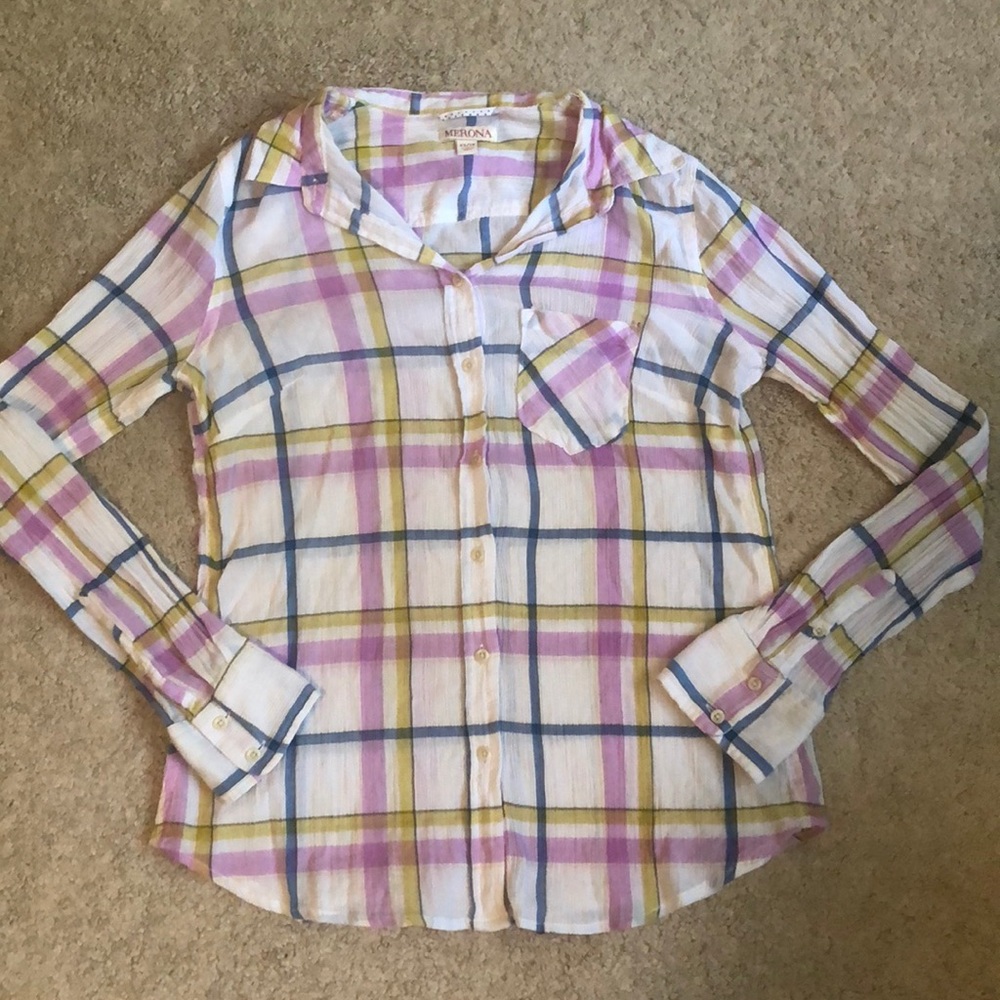 Merona XSmall Button Up Top